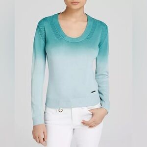 Burberry Brit 100% Silk Dip Dye Sweater Size Medium